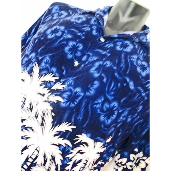 Mango Hawaiian Tropical Island Camp Shirt Sz XXL, Polyester - Picture 5 of 10